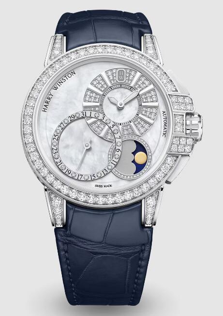 Review Harry Winston Ocean Date Moon Phase Automatic 42mm OCEAMP42WW002 watch Replica - Click Image to Close